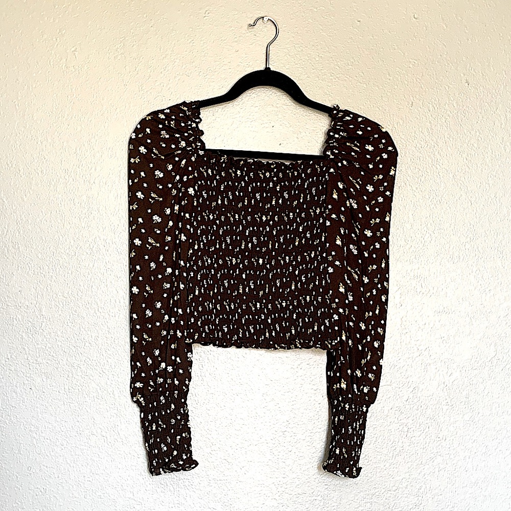 Stretchy Floral Print Long Sleeve